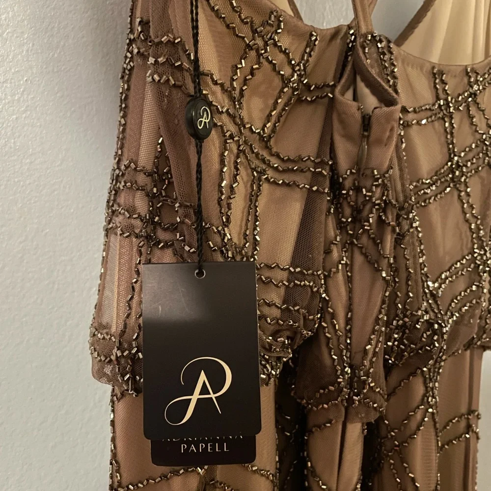 NWT Adrianna Papell Hand Beaded Gown - Picture 7 of 7